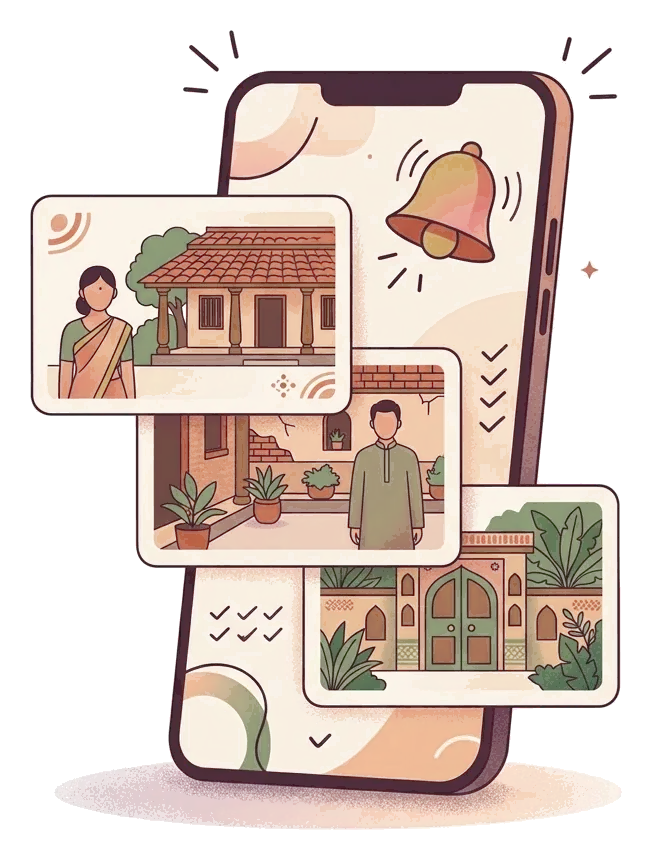 Phone with order cards